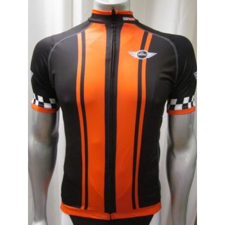 Radtrikot im MINI Design schwarz-orange